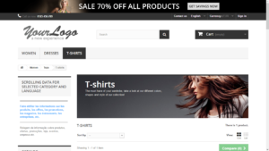 prestashop scroll move on top of the page