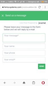 prestashop jivo live chat